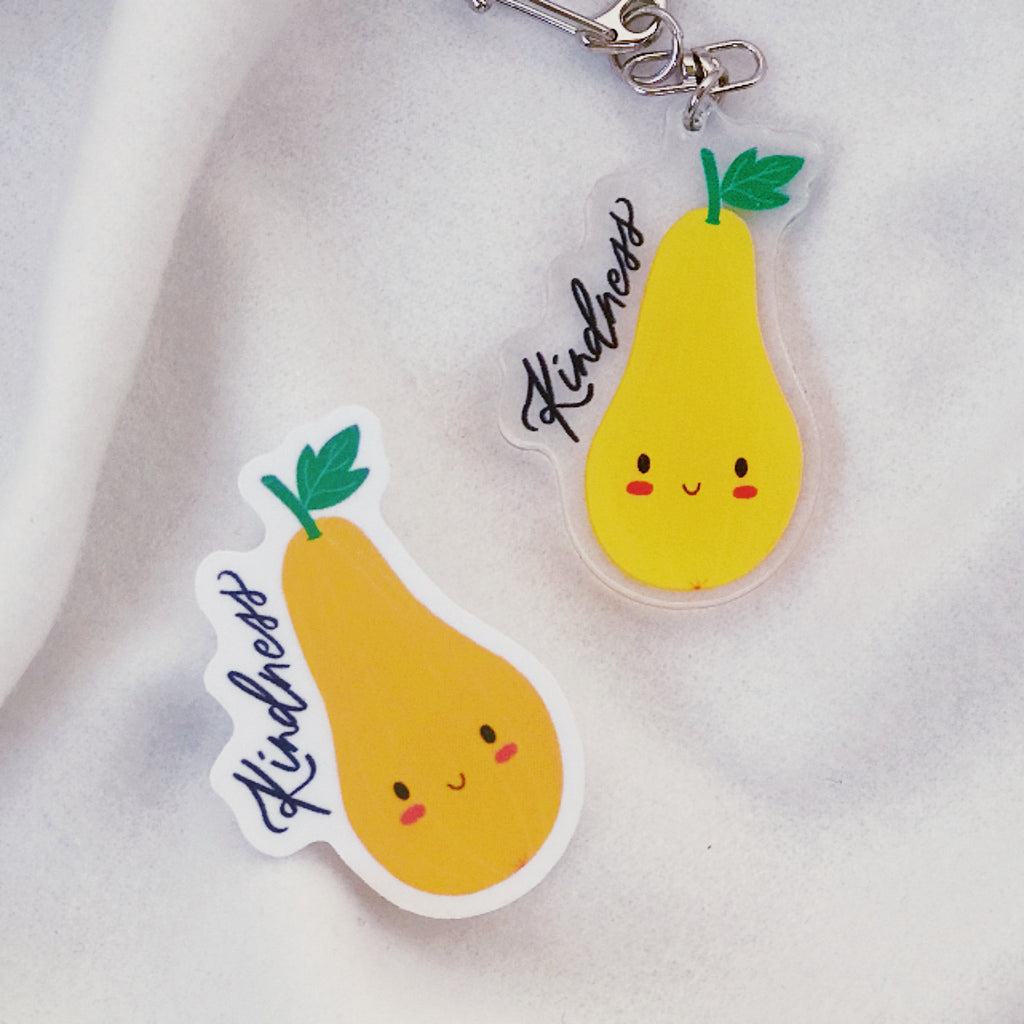 Kindness (Papaya) | Acrylic Keychain – The Brave Assembly • Custom ...